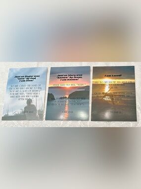 Inspirational Scripture Cards Set of 6, “I Am Seen,” “I Am Known” “I Am Loved”